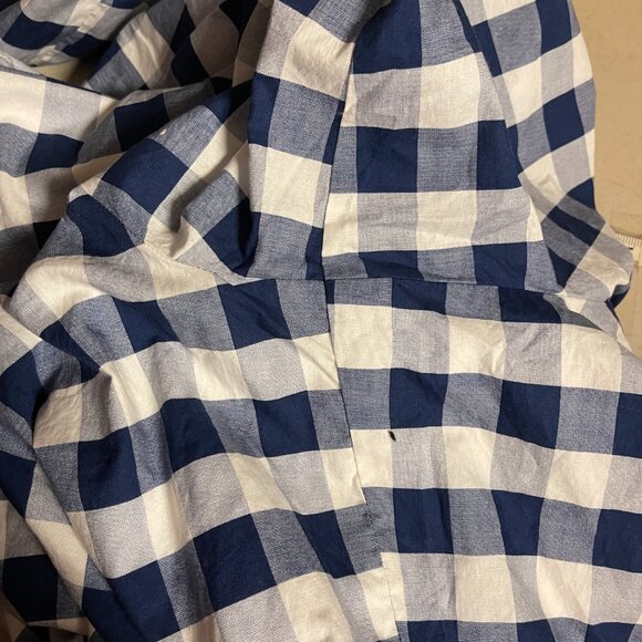 Lane Bryant Blue Gingham Capri Pants Size 24 | Fully Lined Pull-On - Picture 9 of 10